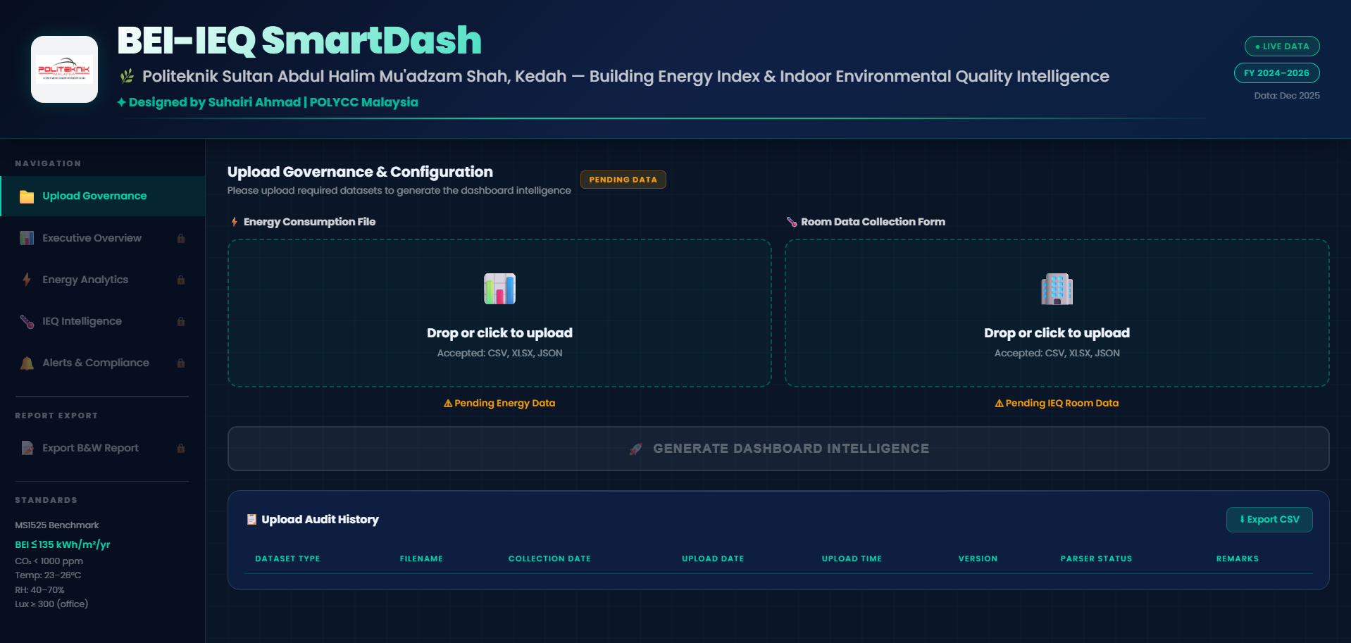 BEI-IEQ SmartDash — a real app built and taught as a Vibe Coding example